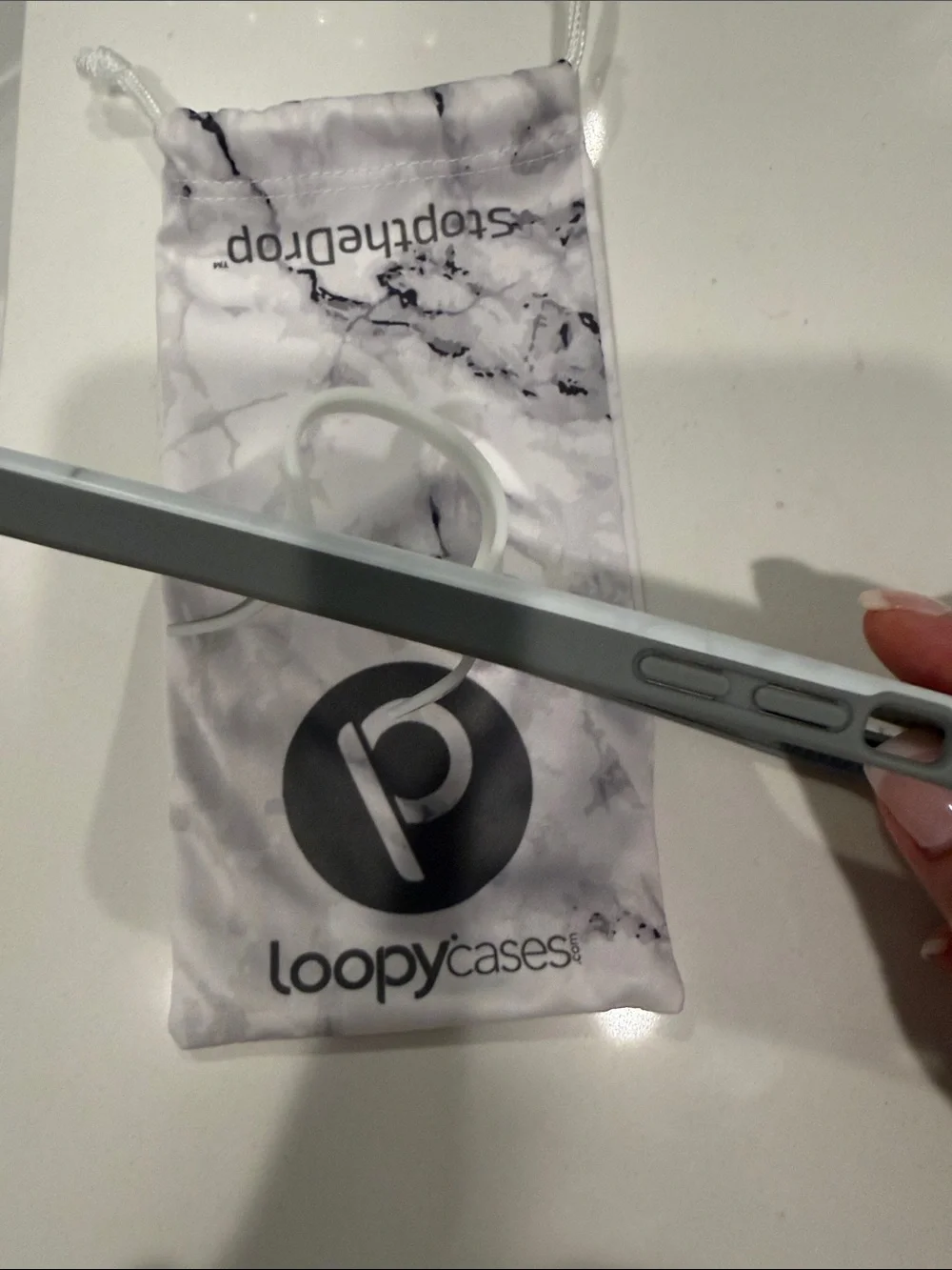 Loopy Case for iPhone 12 Pro Max- White Marble - Picture 6 of 10